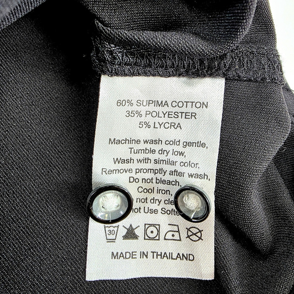 Quiet Luxury Buki Collection Knit Shirt Mens Large Black Supima Stretch - Picture 6 of 13